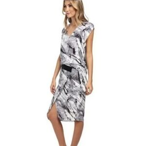 Helmut Lang abstract midi sleeveless dress uk size 00